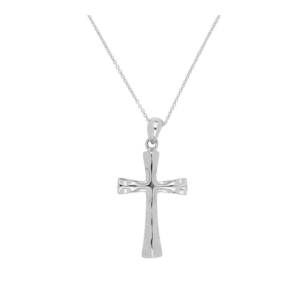 Collar colgante Cruz Martele en plata 925 Collar colgante Cruz Martele en plata 925 rodiada