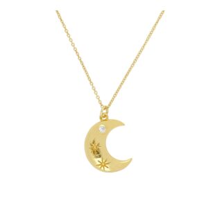 Gargantilla plata charm luna con circonitas - Sunny