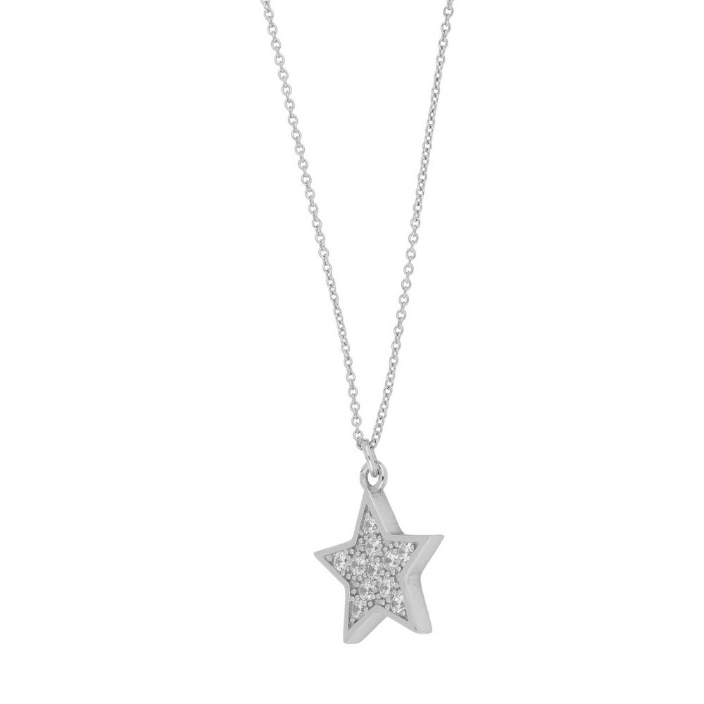 Gargantilla plata colgante estrella plata L'Amour Gargantilla plata colgante estrella plata L'Amour rodiada