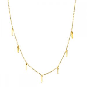 Gargantilla plata mini charm barras 7mm -Leap