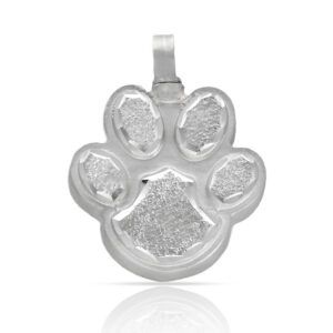 Guardacenizas plata 925 huella de perro 23x29mm