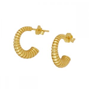 Pendientes aro plata criolla rayada 15mm - Disney