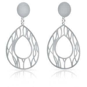 Pendientes largos : la joya que transforma tu estilo y te hace brillar en 2026 Pendientes largos Tear plata calado 23x46mm