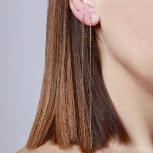 Pendientes largos plata cadana y bolitas – Tyler foto Pendientes largos plata cadana y bolitas - Tyler foto