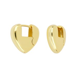 Pendientes plata aro corazón 3D - Latido