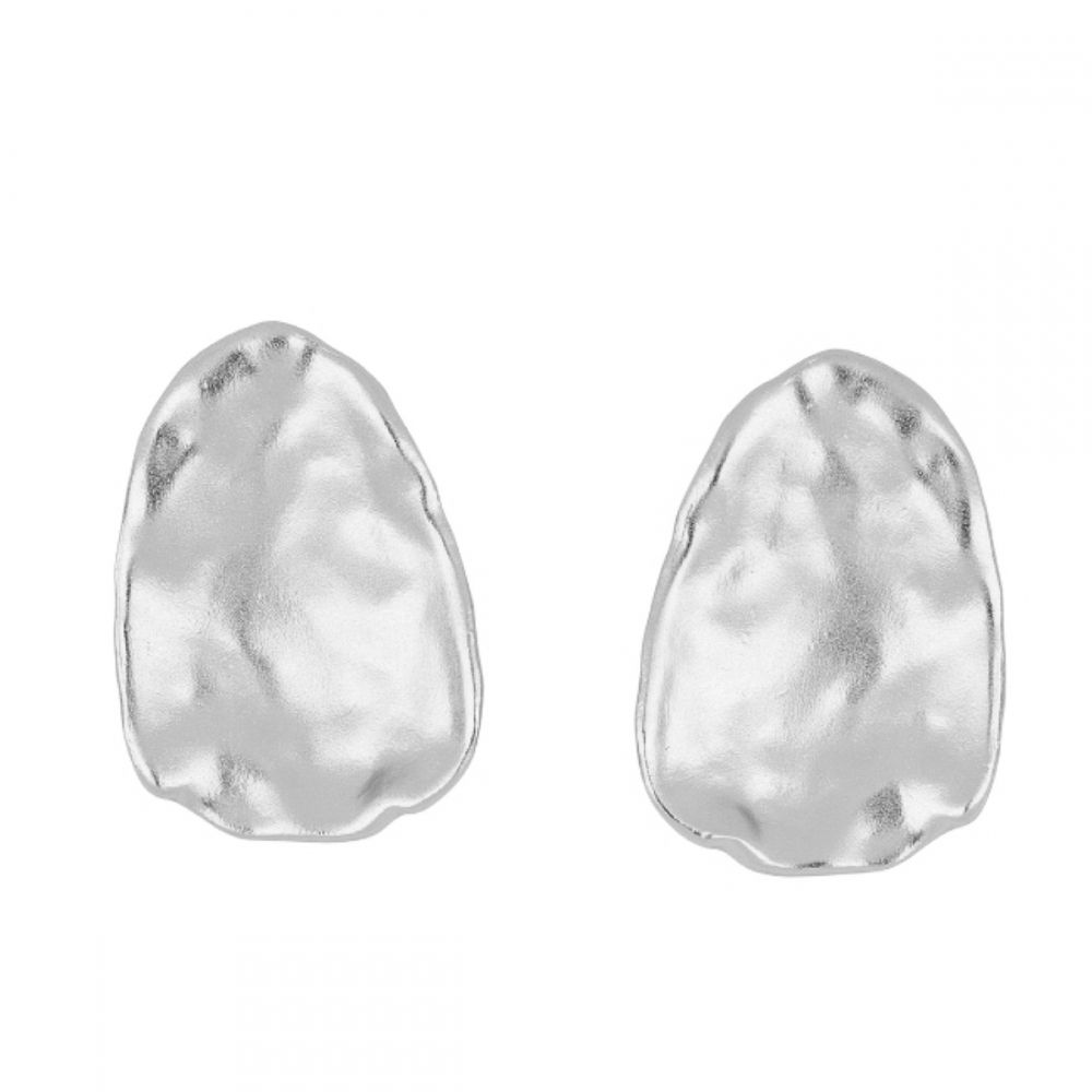 Pendientes plata chapa concava 28x28 - Lake Pendientes plata chapa concava 28x28 - Lake rodiada