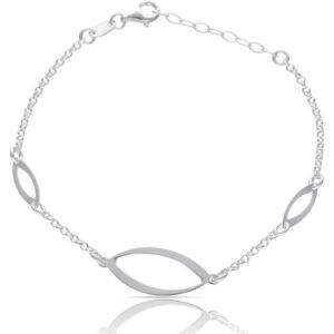 Pulsera 3 motivos ovales en plata 925