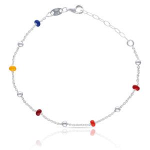 Pulsera plata bolas esmaltadas Tutyfruti