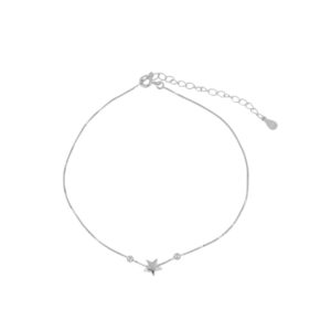 Tobillera plata mini charm estrella – Zara rodiada Tobillera plata mini charm estrella - Zara rodiada