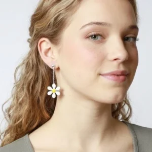pendientes flores plata pendientes flores plata