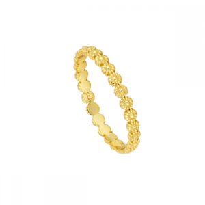 Anillo Flower plata 2,4mm bañada oro Anillo Flower plata 2,4mm bañada oro
