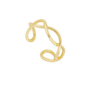 Anillo abierto infinitos plata dedo meñique 10x5mm