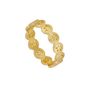 Anillo caras Smiles en plata 5mm