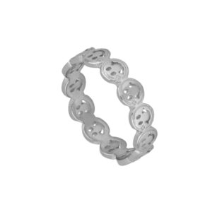 Anillo caras Smiles en plata 5mm foto Anillo caras Smiles en plata 5mm foto