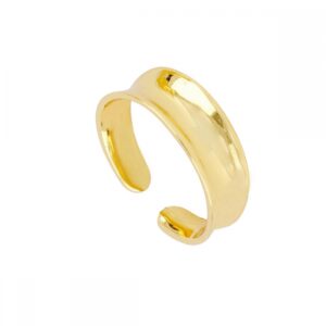 Anillo dede meñique plata Ondulado 6mm