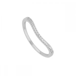 Anillo plata ondulado circonitas 1,5mm – Lazo rodiada+ Anillo plata ondulado circonitas 1,5mm - Lazo rodiada+