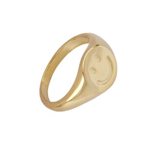 Anillo plata sello Smile 9mm Anillo plata sello Smile 9mm