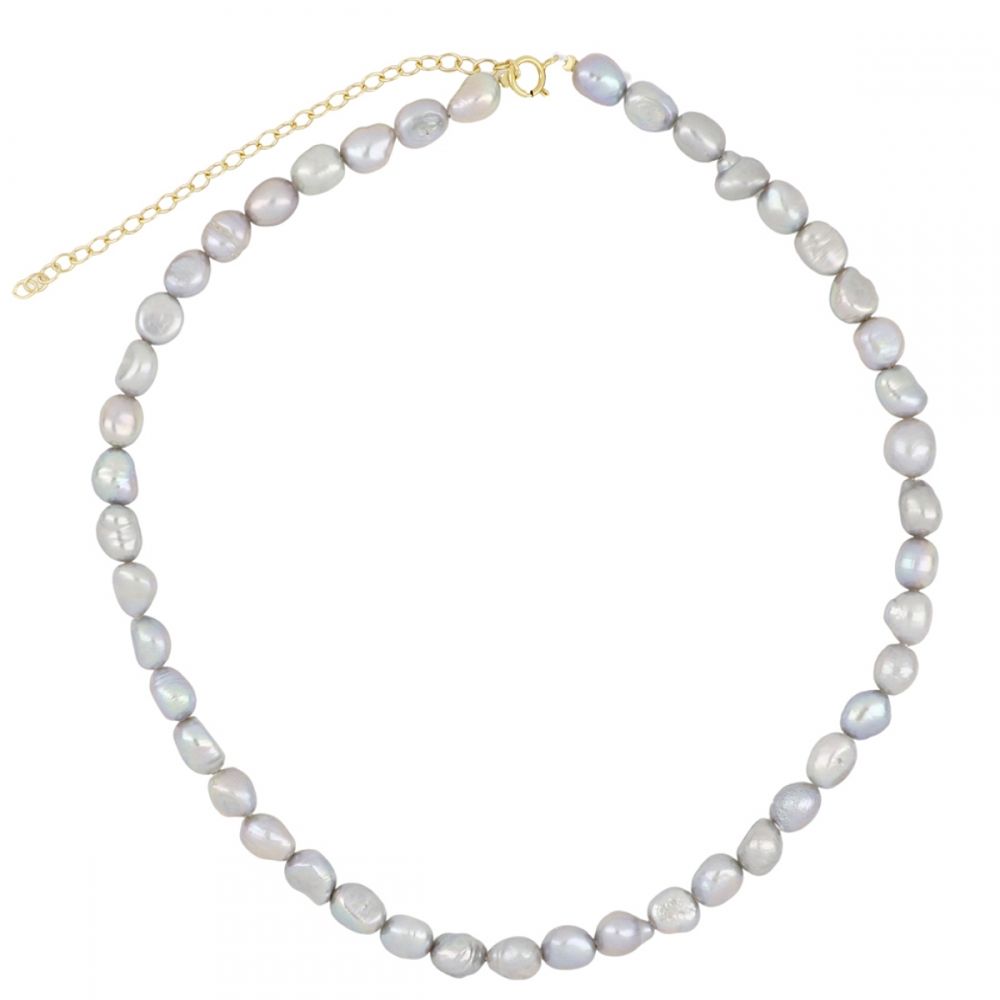 Collar de perlas Baroque en plata 6-7mm Collar de perlas Baroque en plata 6-7mm