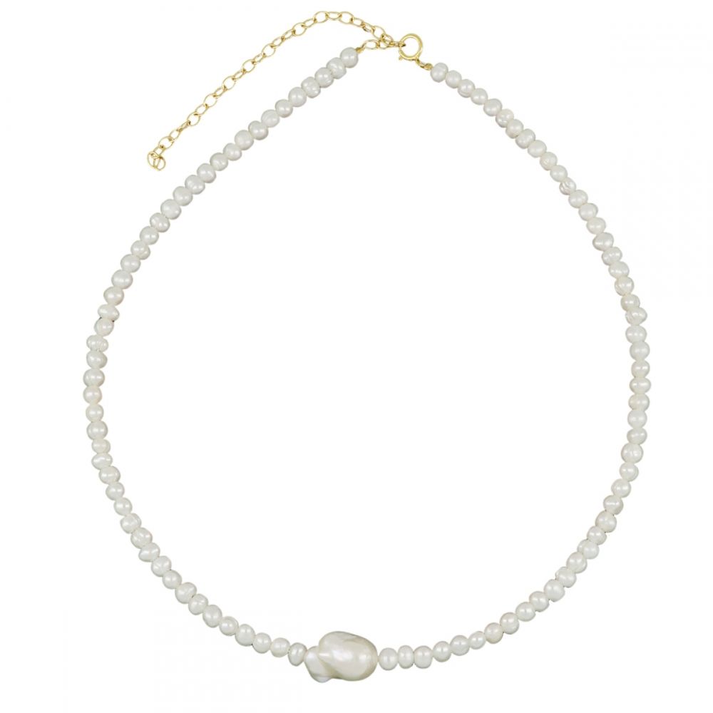 Collar de perlas ovaladas en plata - Dior Collar de perlas ovaladas en plata - Dior