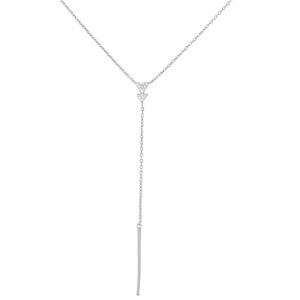 Collar largo cadena fina plata Slokin rodiada Collar largo cadena fina plata Slokin rodiada