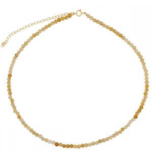 Collar piedra natural Citrino plata 925