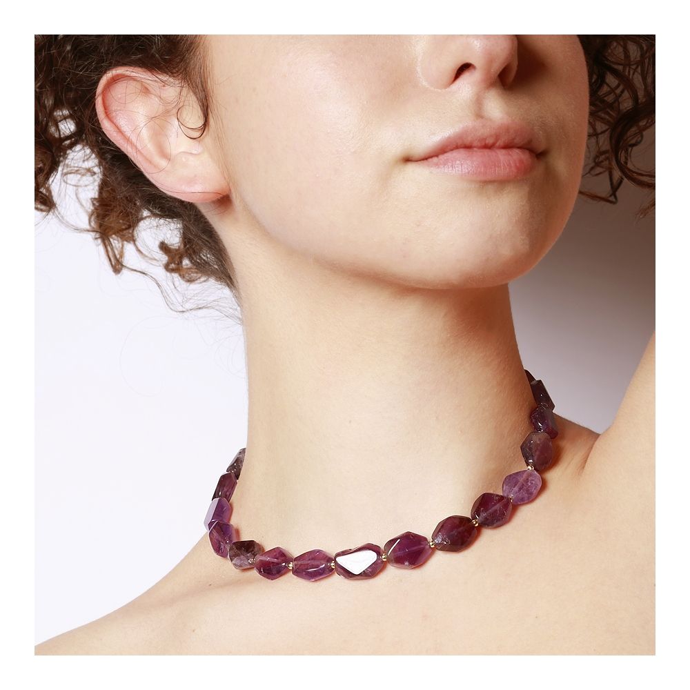 Tendencias en Joyería de Plata para Verano 2026: Lo Más Chic y Actual Collar piedra natural amatista plata 925 foto