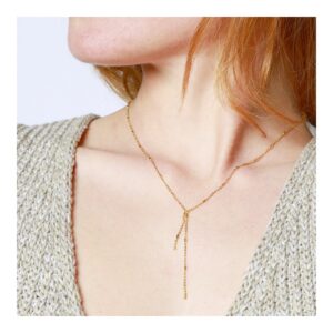Collar plata 2 cadenas colgando - Astetic foto