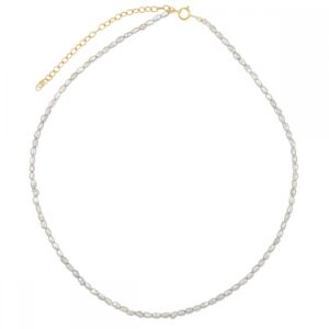 Collar plata 925 con perlas grises Keshi