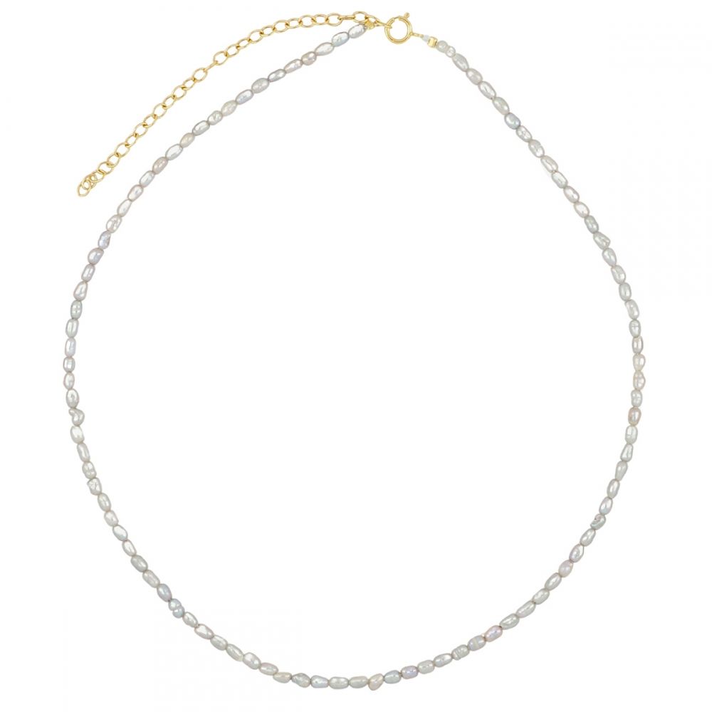 Collar plata 925 con perlas grises Keshi Collar plata 925 con perlas grises Keshi