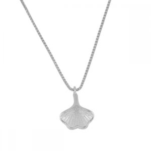 Collar plata cadena veneciana y charm Tulipán rodiada Collar plata cadena veneciana y charm Tulipán rodiada