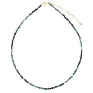Collar plata piedra naturla turmalina azul 3,5mm Collar plata piedra naturla turmalina azul 3,5mm