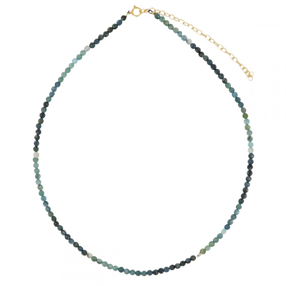 Collar plata piedra naturla turmalina azul 3,5mm Collar plata piedra naturla turmalina azul 3,5mm