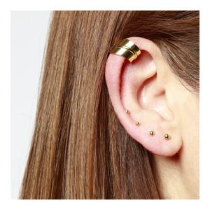 Ear cuff pendiente plata Lotus 8,5x12mm foto