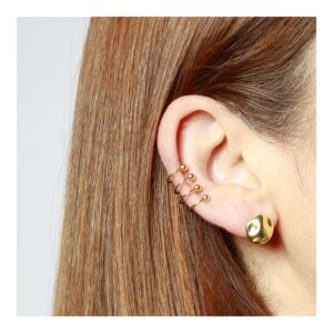 Ear cuff plata Stilix 16x10mm foto Ear cuff plata Stilix 16x10mm foto