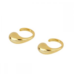 Ear cuff plata ola gruesa 7mm
