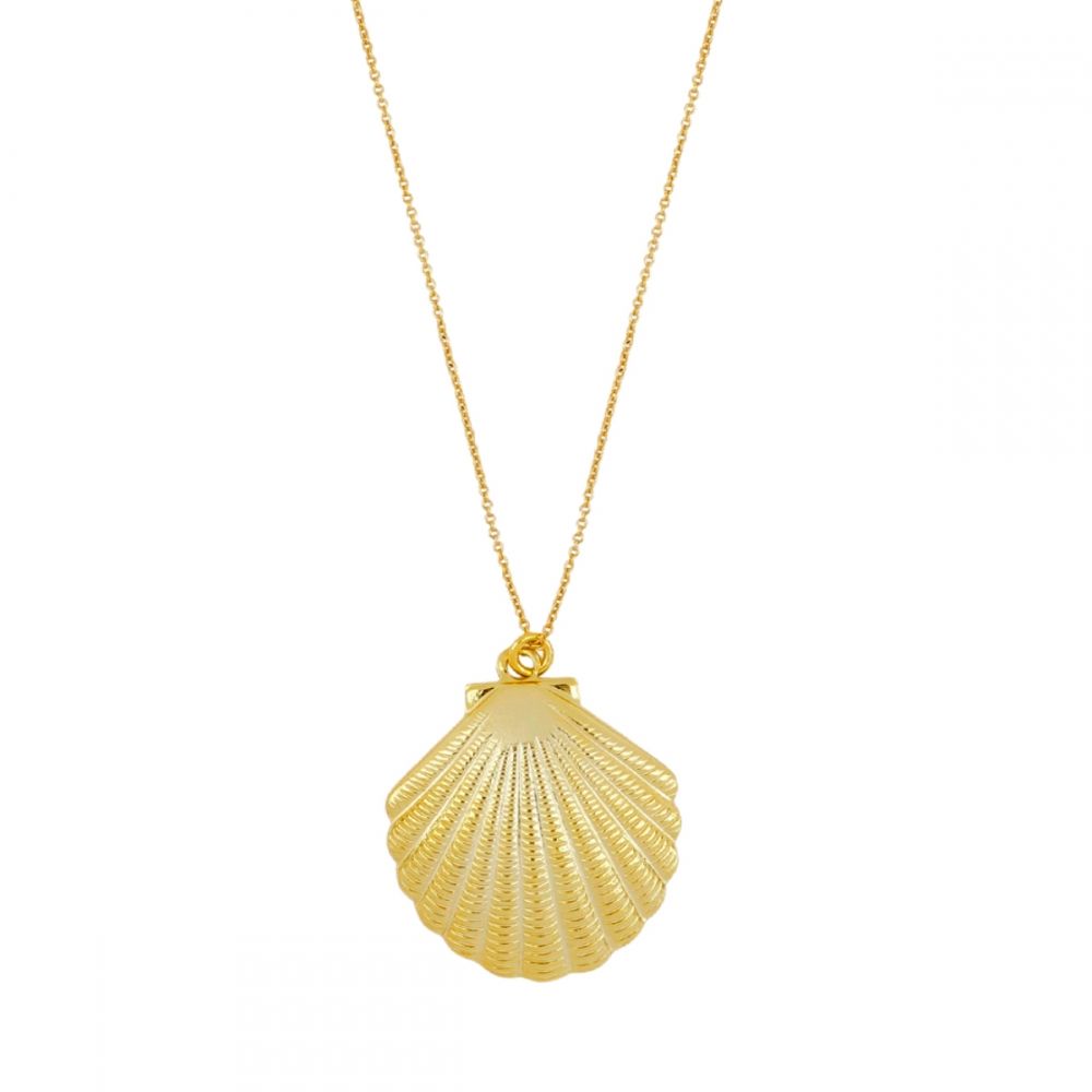 Gargantilla plata charm concha marina 25mm Gargantilla plata charm concha marina 25mm bañada oro