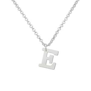 Gargantilla plata letra recta 11mm Gargantilla plata letra recta 11mm