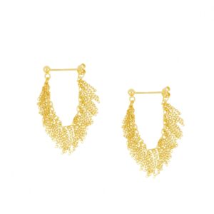 Pendientes aro de cadenas plata - Street
