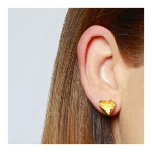 Pendientes flor hueca plata 11mm