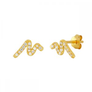 Pendientes plata circoniatas Lonely 10x5mm