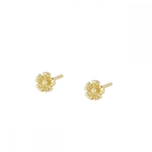 Pendientes plata flor margarita 5mm - Tuli