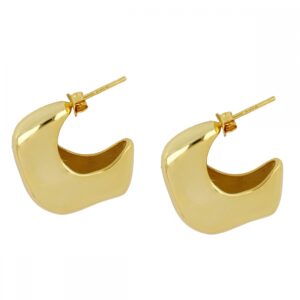 Pendientes plata medio cuadrado 20x10mm