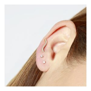 Piercing plata Helity con circonitas 11mm foto Piercing plata Helity con circonitas 11mm foto