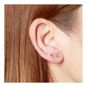 Piercing plata doble lazo rayado 5x4mm foto 2 Piercing plata doble lazo rayado 5x4mm foto 2