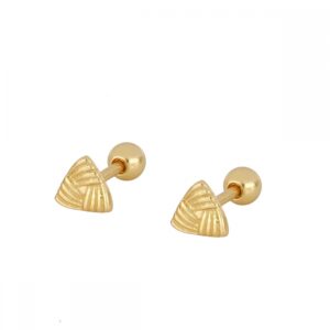 Piercing plata triangulo rayado 5mm