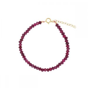 Pulsera piedras rubi en plata - Rynbu