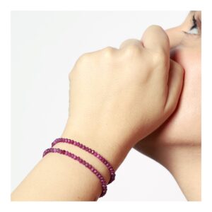 Pulsera piedras rubi en plata – Rynbu foto Pulsera piedras rubi en plata - Rynbu foto