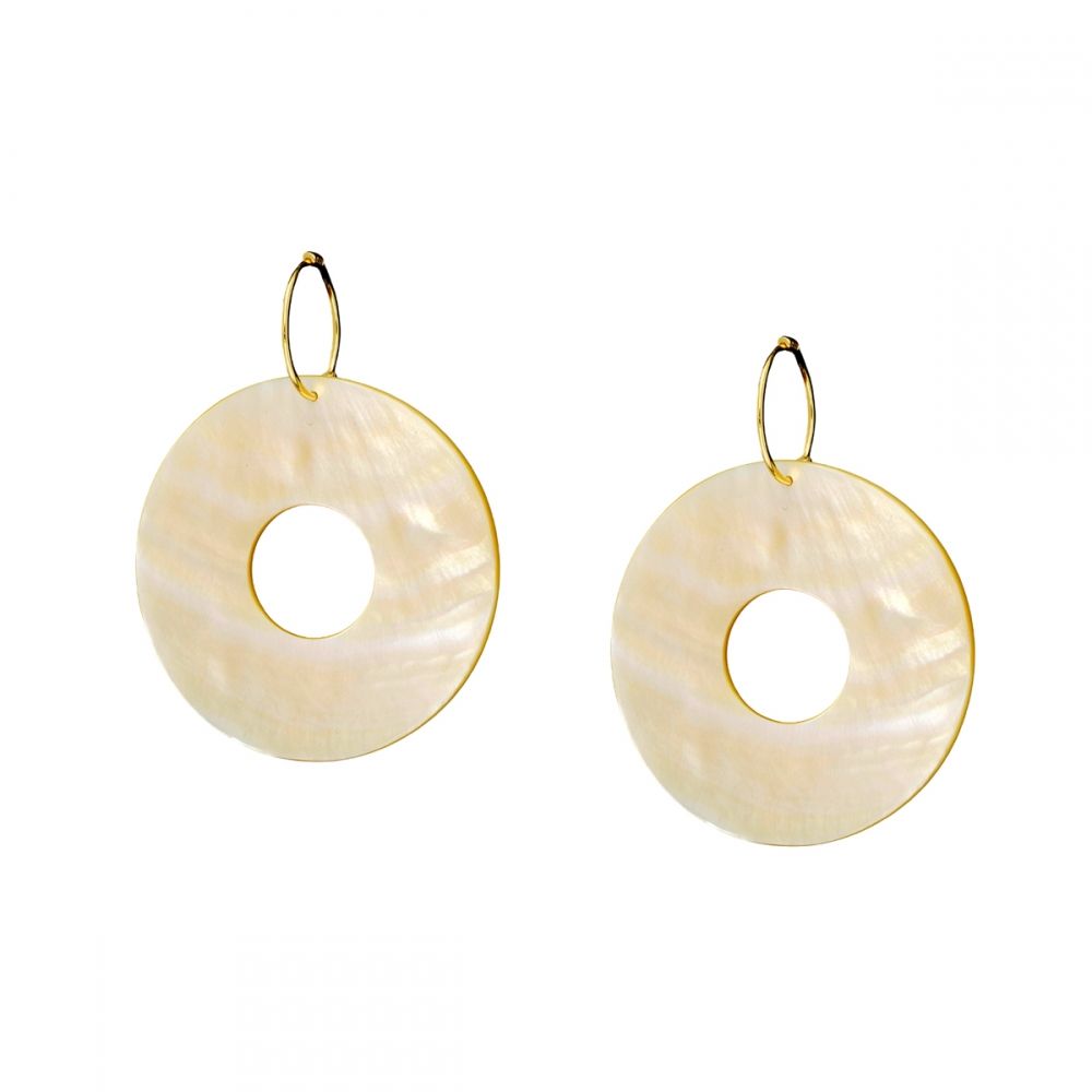 Aros plata redonda Nacar reversible 50mm Aros plata redonda Nacar reversible 50mm