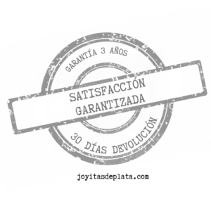 Garantía 3 años Plata Ley 925