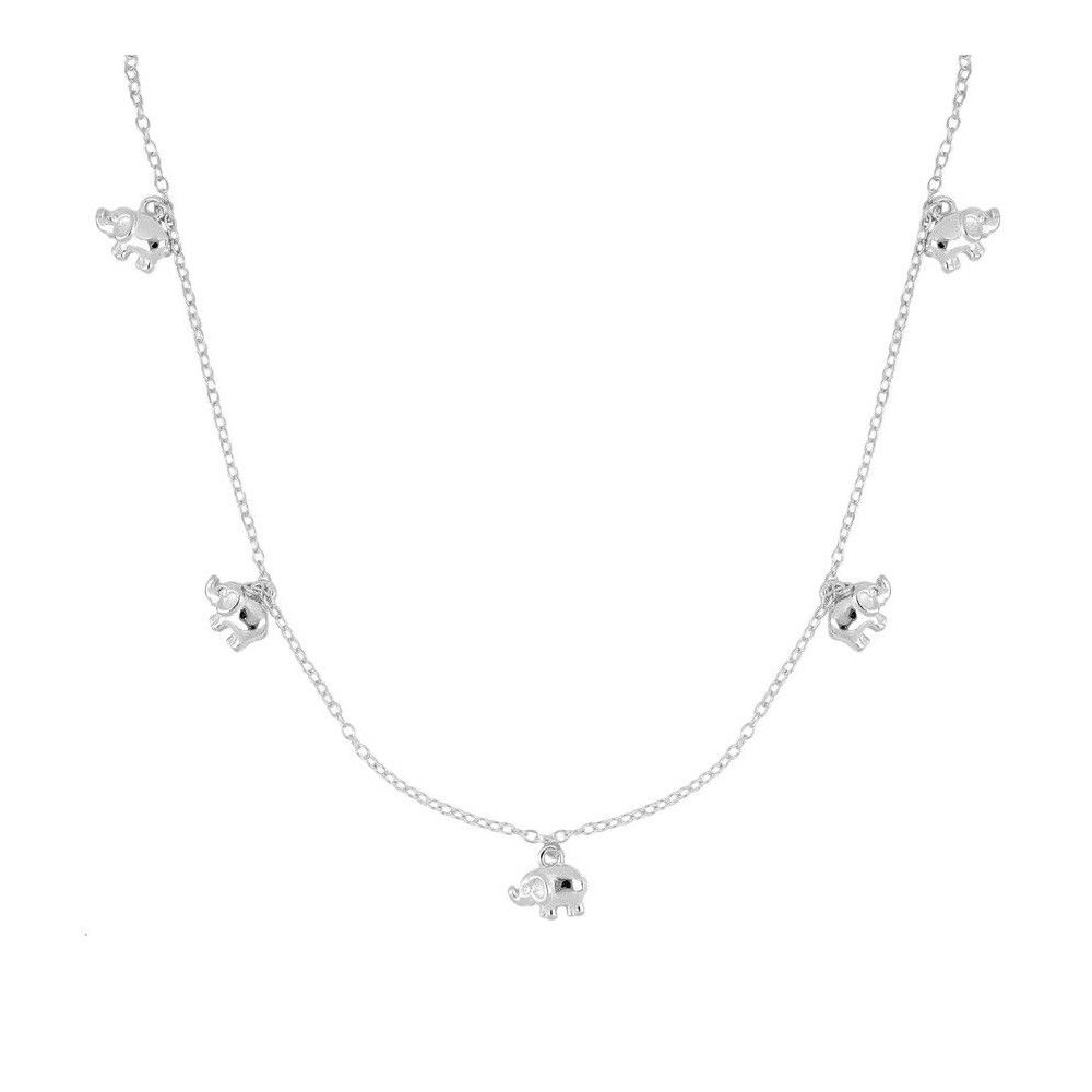 Gargantilla plata mini charms elefantes 7x5mm Gargantilla plata mini charms elefantes 7x5mm rodiada